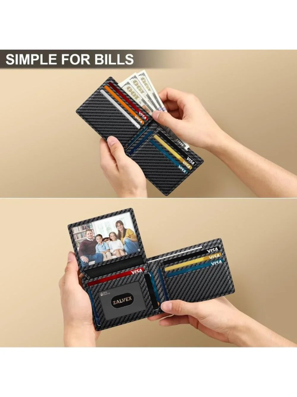 Slim RFID Blocking Leather Wallet for Men | Stylish Credit Card Holder